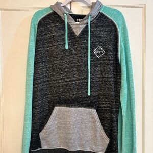 Society Men's Black and Gray Hoodie